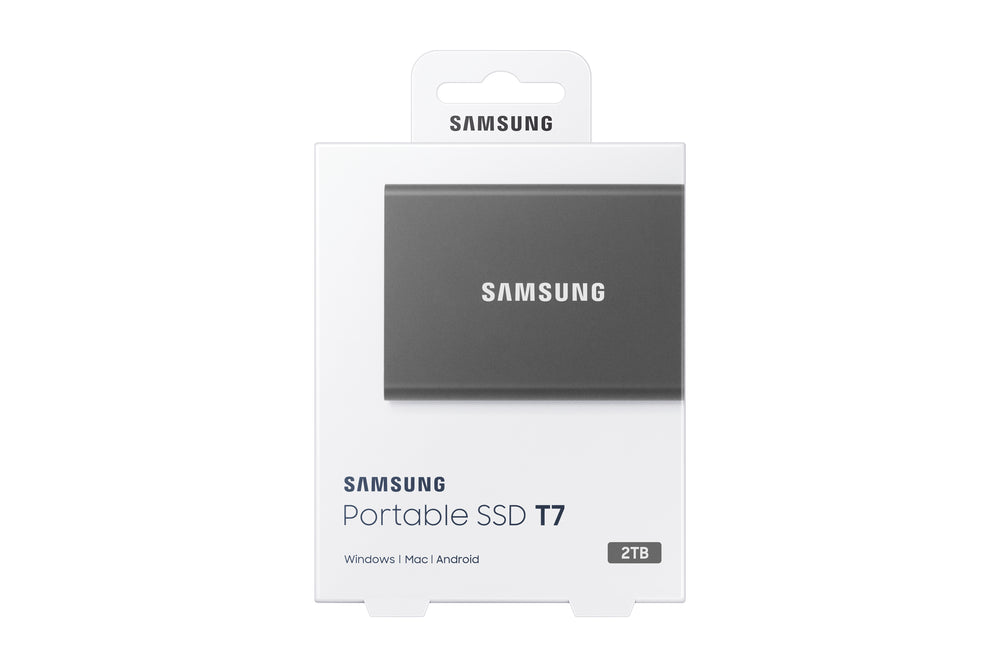 Samsung T7 | Externe SSD | 2TB | USB 3.2 Gen 2 | 1.050MB/s | Grijs | Compact & Snel