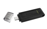 Kingston DataTraveler 70 | 128GB USB-C 3.2 Flash Drive | Zwart