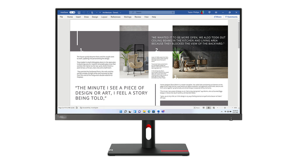 Lenovo ThinkVision S27i 30 | 27" Full HD IPS Monitor | 100Hz | Grijs