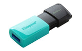 Kingston DataTraveler Exodia M | 256GB USB-A 3.2 Flash Drive | Zwart/Turkoois