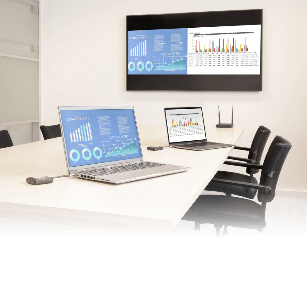 ACT Aero 4K Draadloos Presentatiesysteem (AC7960) | 4K (3840x2160) | USB-C | HDMI | Plug and Play | Multi User | Split Screen
