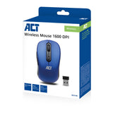 ACT AC5140 | Draadloze Muis | Links- en Rechtshandig | RF | 1600 DPI | Blauw/Zwart