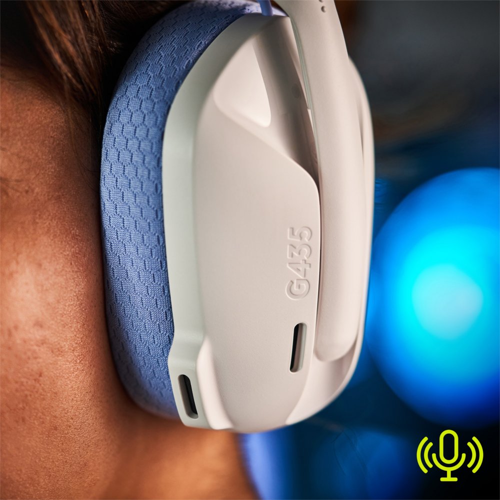 Logitech G G435 | Draadlooze Over-ear Gaming Headset | Bluetooth & USB-A Receiver | Wit/Lilac