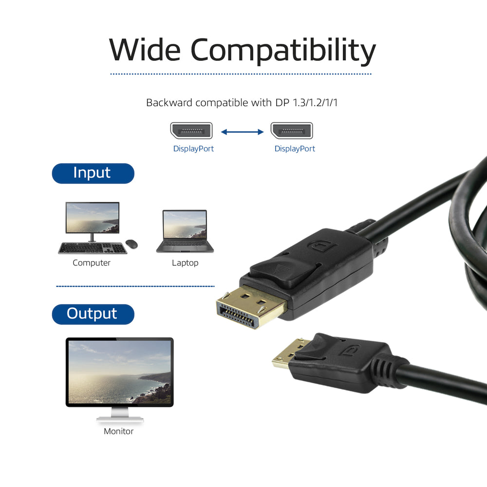 ACT AK4071 | DisplayPort 1.4 Kabel | 1.0m | Zwart