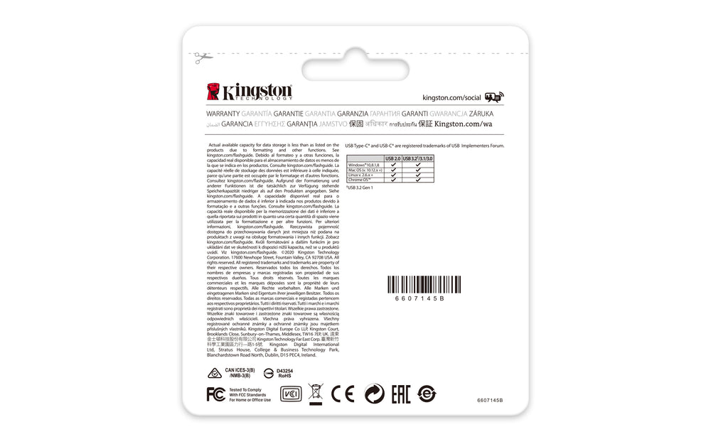 Kingston DataTraveler 70 | 128GB USB-C 3.2 Flash Drive | Zwart