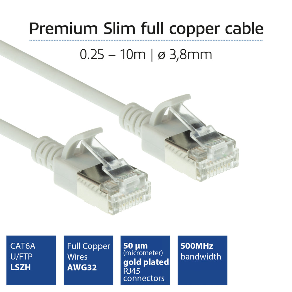 ACT netwerkkabel | Cat6a | U/FTP (STP) | 2 m | Grijs | DC7002
