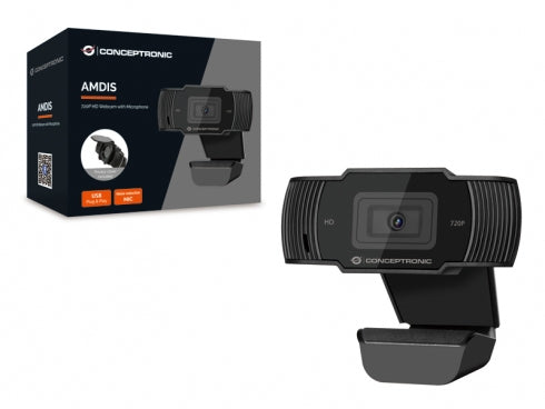 Conceptronic Amdis | 720p 30FPS USB Webcam met Microfoon