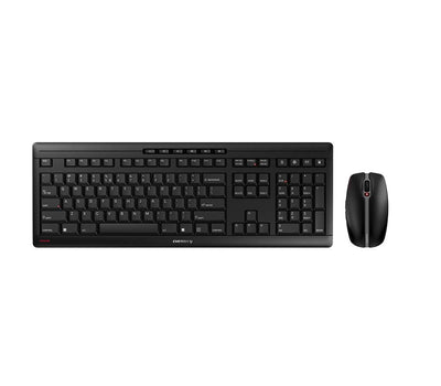 CHERRY Stream Desktop | Draadloos Toetsenbord en Muis (RF) | QWERTY (US-Engels) | Zwart