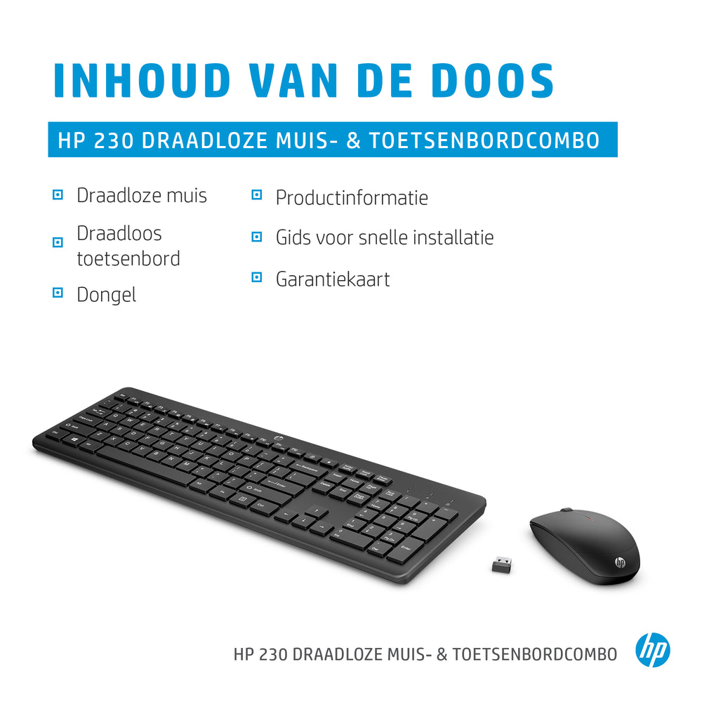 HP 230 | Draadloze Muis en Toetsenbordcombo | QWERTY
