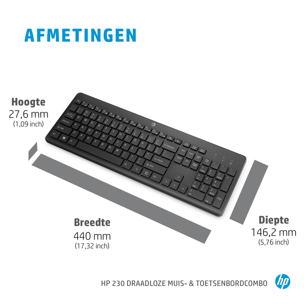 HP 230 | Draadloze Muis en Toetsenbordcombo | QWERTY