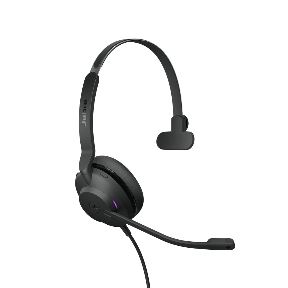 Jabra Evolve2 30 MS | Mono Bedrade On-Ear Headset USB-C | Zwart