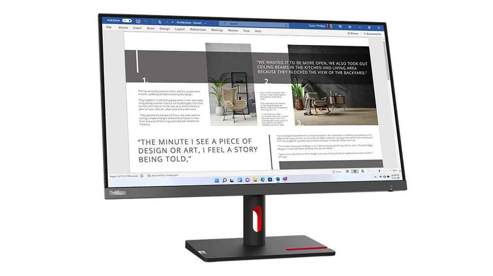 Lenovo ThinkVision S27i 30 | 27" Full HD IPS Monitor | 100Hz | Grijs