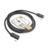 ACT AC7486 | USB 3.2 Gen 2 Kabel | USB-C (haaks links/rechts) naar USB-C (haaks links/rechts) | 60W | 10Gbps | 0,5m | Zwart