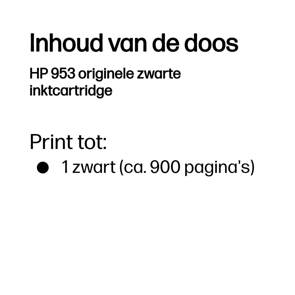 HP 953 | Originele Zwarte Inktcartridge