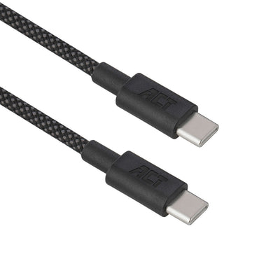 ACT AC3082 | USB 2.0 Kabel | USB-C naar USB-C | 60W | 480Mbps | Zwart | 1 Meter