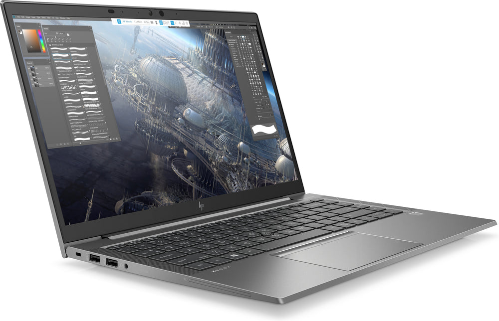 HP ZBook Firefly G8 refurbished laptop, 14 inch, Intel Core i5, 16GB RAM, 256GB SSD — toetsenbord van bovenaf