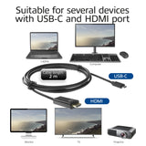ACT AC7315 | USB-C naar HDMI Kabel | 2 m | Zwart