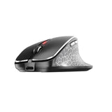 Cherry MW 8C Ergo | Ergonomische Draadloze Muis | Links- en Rechtshandig | RF + Bluetooth | 3200 DPI | Zwart/Grijs