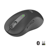 Logitech Signature M650 Large | Draadloze Muis | Rechtshandig | RF + Bluetooth | 2000 DPI | Grafiet