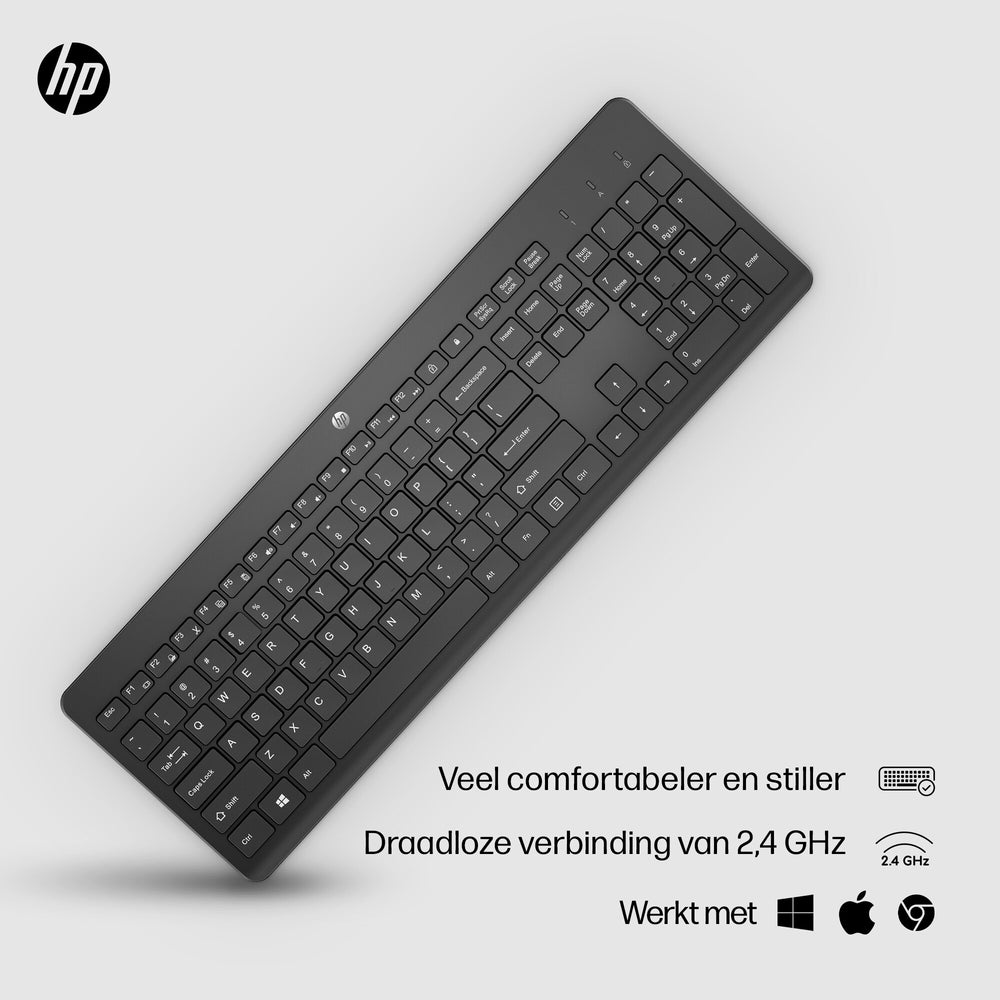 HP 230 | Draadloos Toetsenbord | met USB-A ontvanger | Zwart