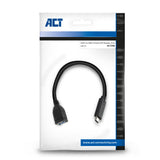 ACT AC7340 | USB 3.2 Gen 1 | USB-C naar USB-A | 0.2m | Zwart