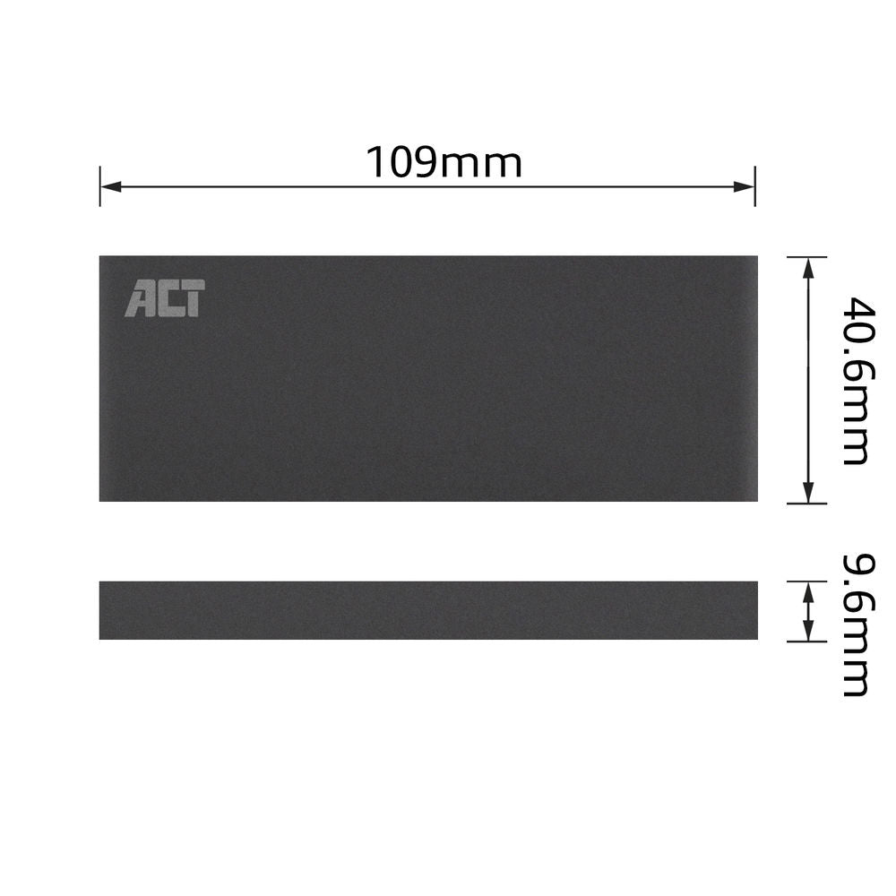 ACT AC1600 | USB 3.2 Gen1 M.2 SATA SSD Behuizing | Aluminium | 5 Gbps