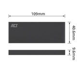 ACT AC1600 | USB 3.2 Gen1 M.2 SATA SSD Behuizing | Aluminium | 5 Gbps