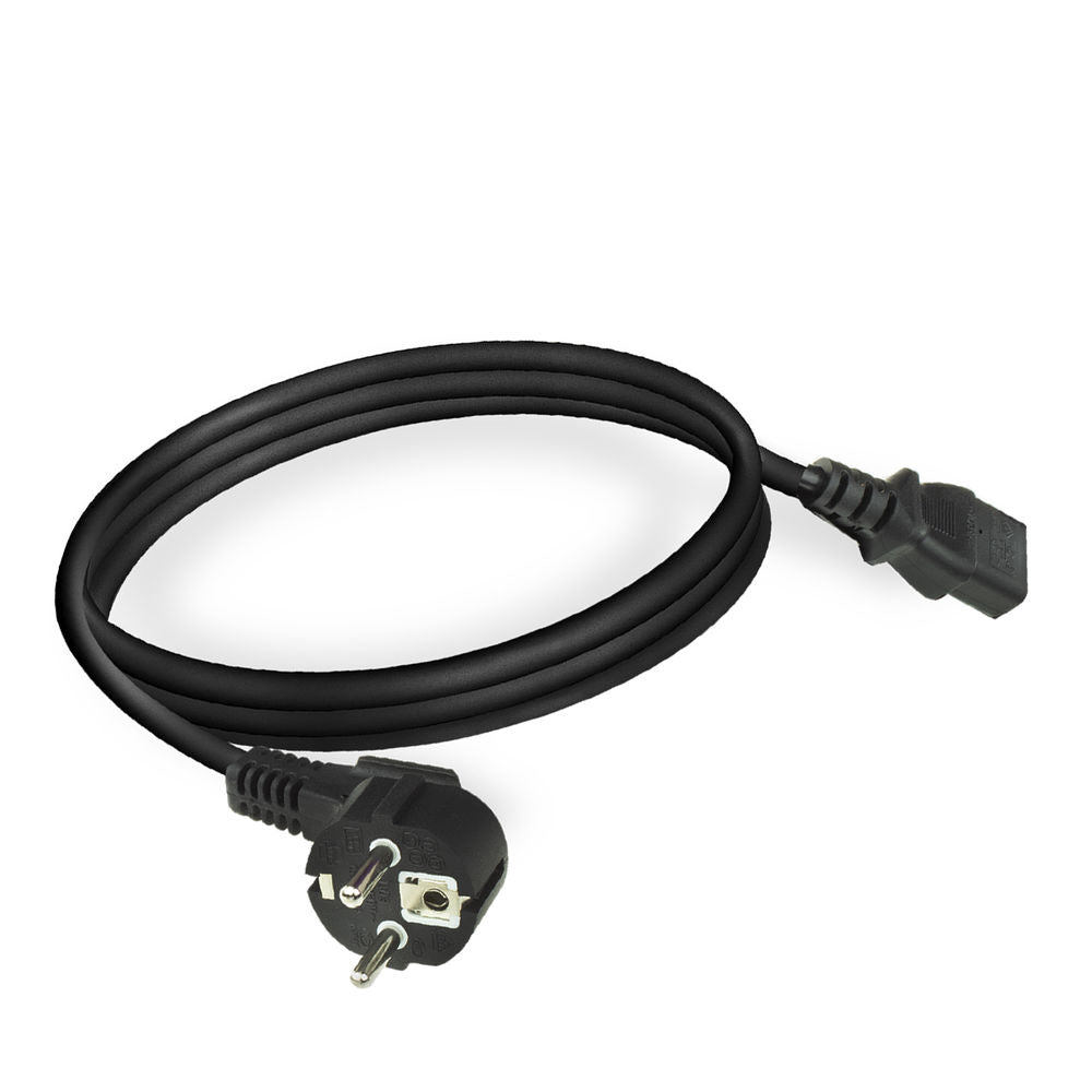 ACT AC3305 | Elektriciteitssnoer | 2 Meter | Netstekker Type F naar C13 | Zwart