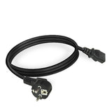 ACT AC3305 | Elektriciteitssnoer | 2 Meter | Netstekker Type F naar C13 | Zwart