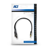 ACT AC3620 | 3.5mm Splitterkabel | 0,15 Meter | 1x Male naar 2x Female | Zwart