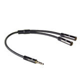 ACT AC3620 | 3.5mm Splitterkabel | 0,15 Meter | 1x Male naar 2x Female | Zwart