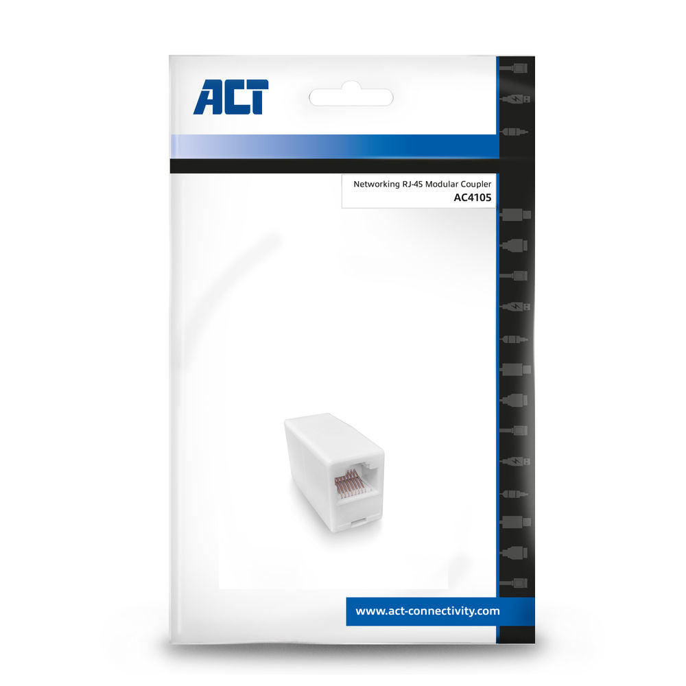 ACT AC4105 kabel-verlengstuk | RJ-45 | Wit