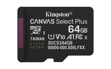 Kingston Technology microSDXC 64GB | Canvas Select Plus Gen3 | 100MB/s | A1 | + Adapter