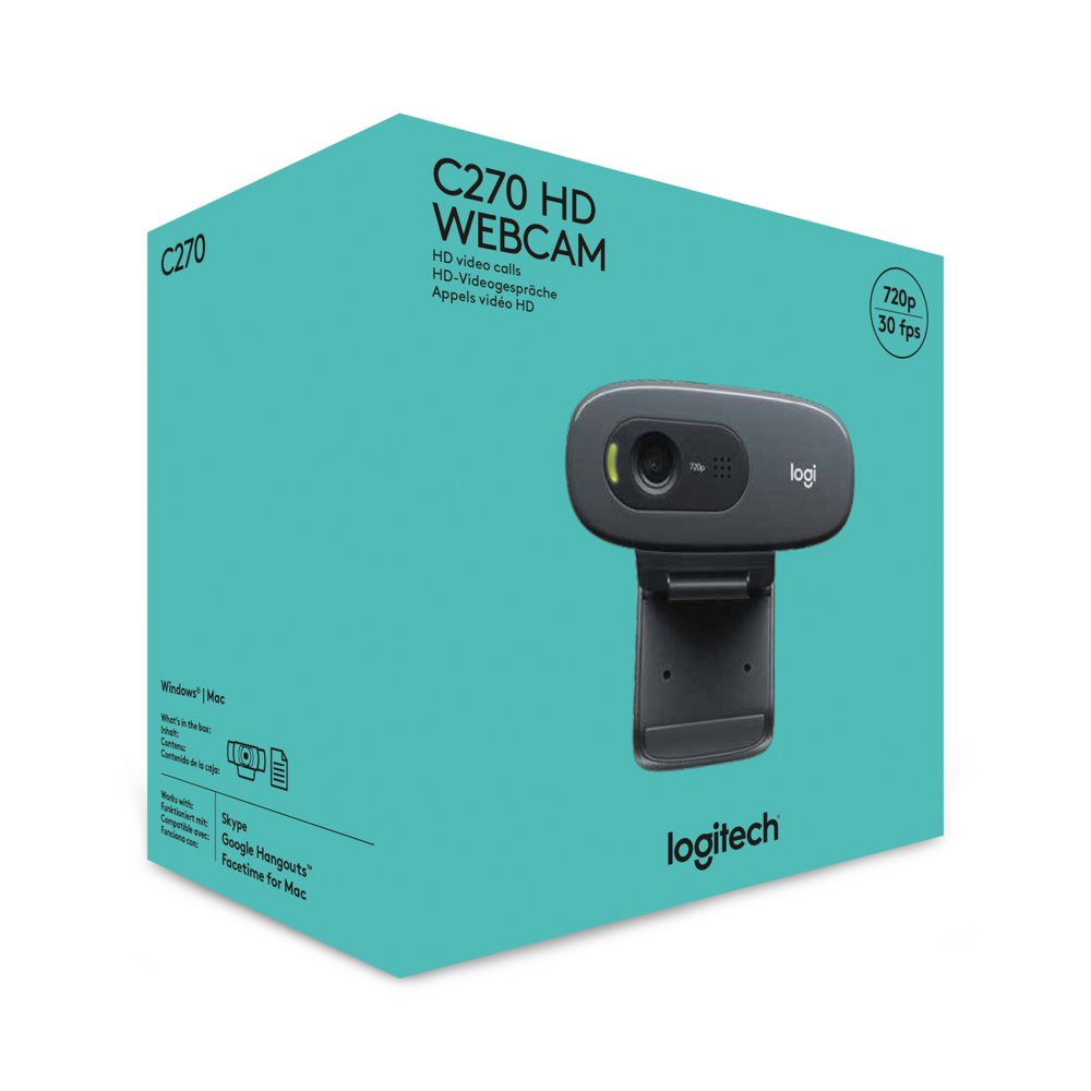 Logitech C270 | 720p 30FPS USB Webcam met Microfoon