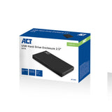 ACT AC1200 | USB 3.0 2.5" HDD/SSD Behuizing | Zwart | Opslagstations