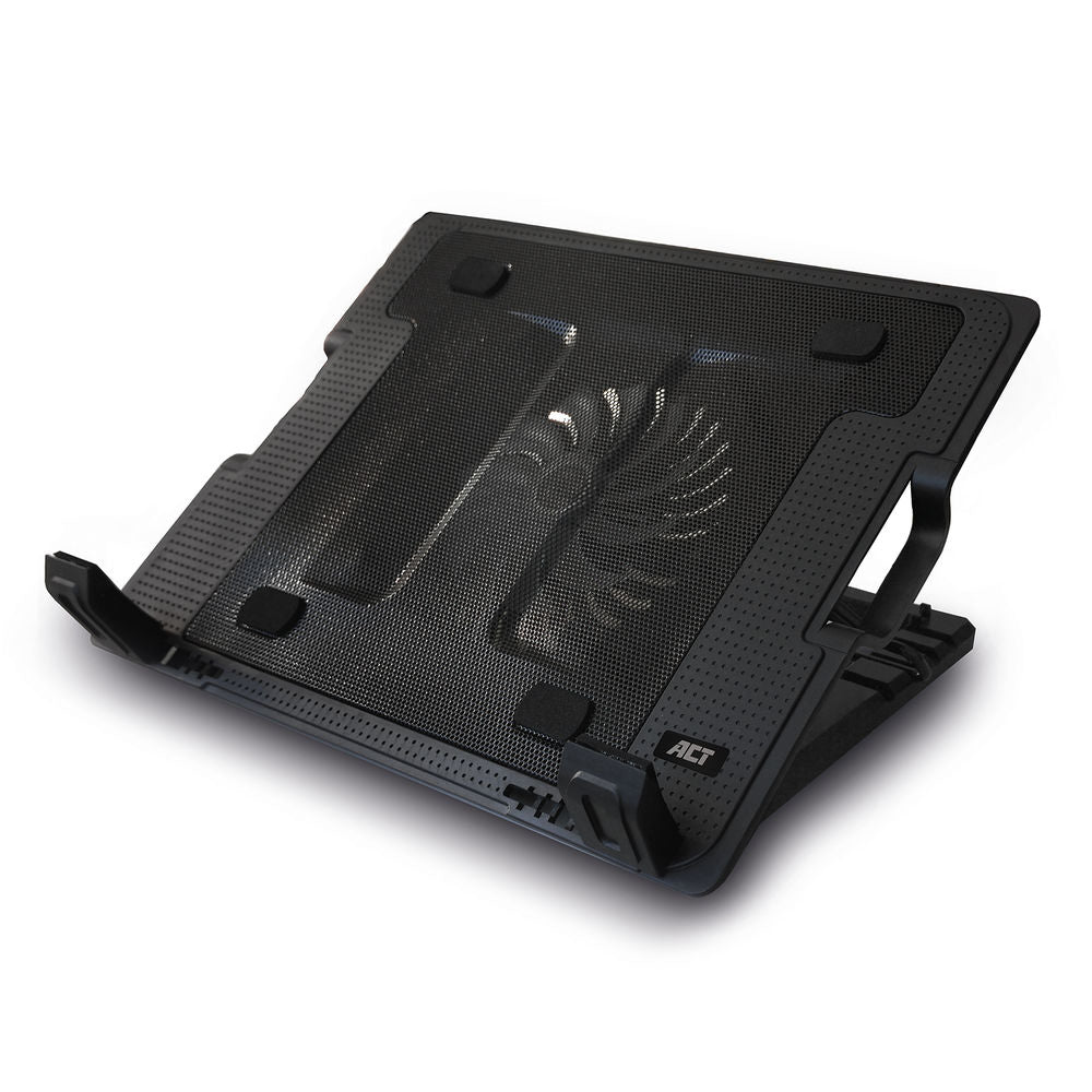 ACT AC8110, Notebook Cooling Pad, 43,9 cm (17.3"), 1000 RPM, Zwart — vooraanzicht