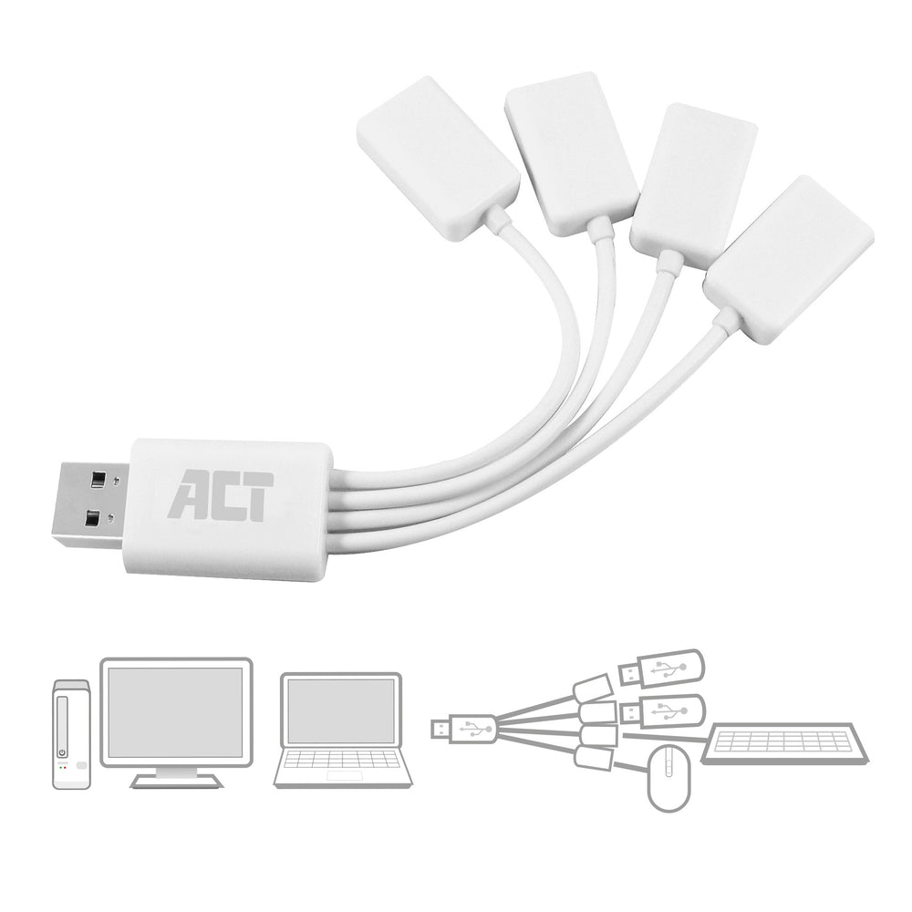 ACT AC6210 | Interface Hub | USB 3.2 Gen 1 (3.1 Gen 1) Type-A | 480 Mbit/s | Wit