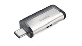 SanDisk Ultra Dual Drive USB Type-C | 128GB USB Flash Drive | USB Type-A / USB Type-C 3.2 Gen 1 (3.1 Gen 1) | Zwart, Zilver