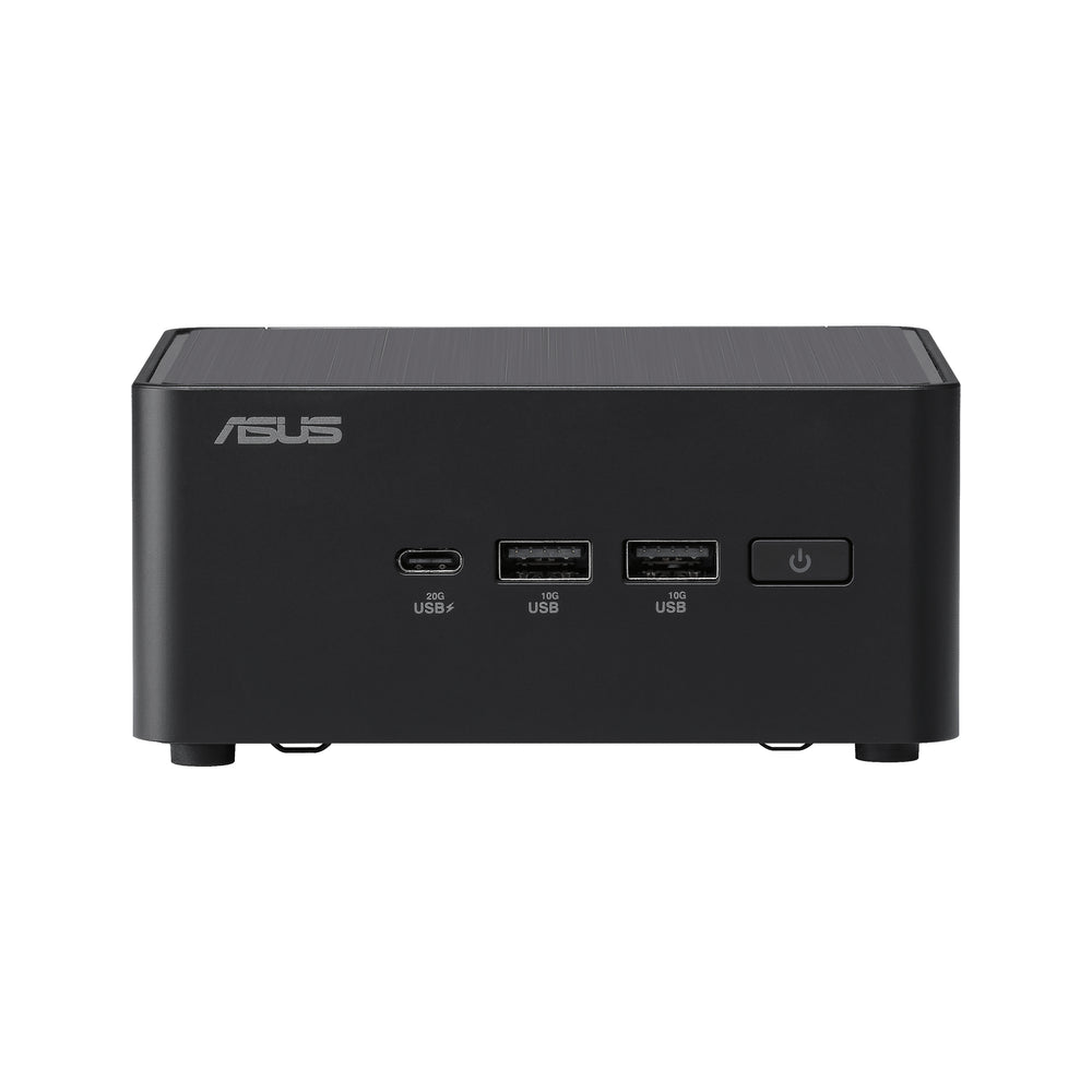 ASUS NUC 14 Pro UCFF Barebone Desktopcomputer, Intel Core 3 100U, Zonder DDR5-geheugen, opslag en besturingssysteem — vooraanzicht