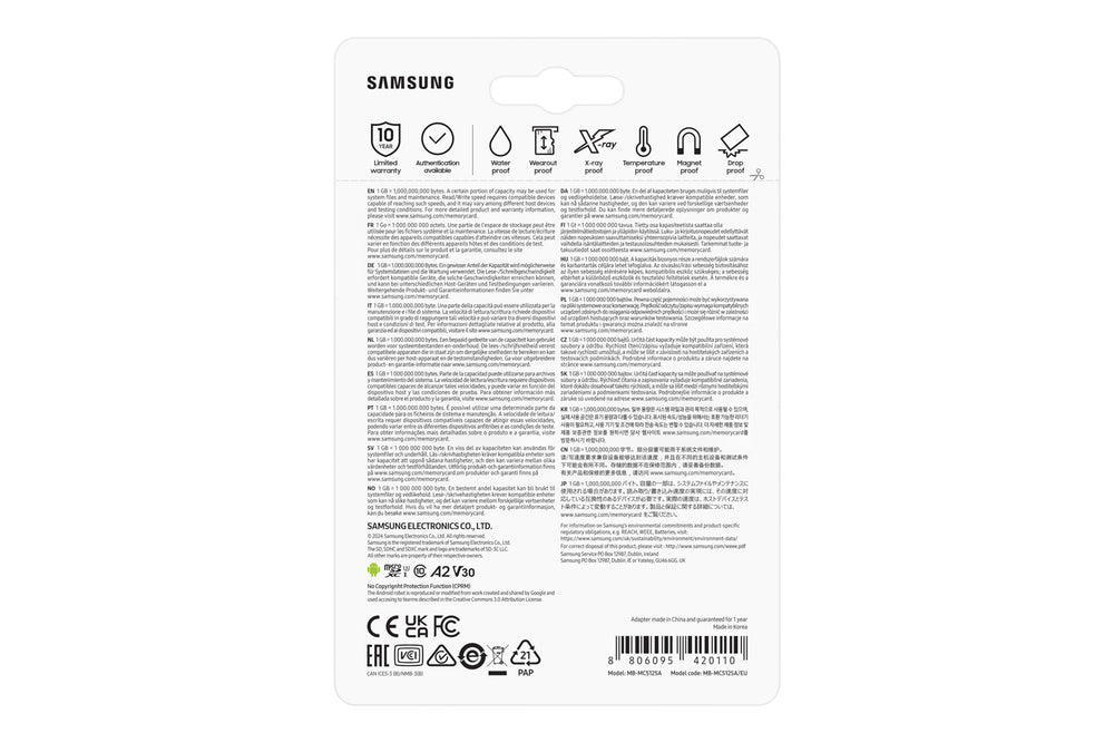 Samsung EVO Plus | MicroSDXC | 512GB | Class 10 | UHS-I U3 | V30 | A2 | Tot 160MB/s | Inclusief adapter