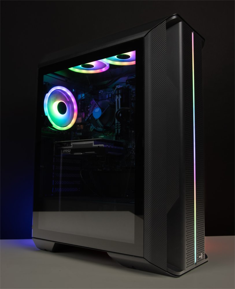 Budget Gaming Desktop, Intel Core i5-10400, 16GB RAM, 1TB SSD, GeForce GTX 1650, Windows 11 Professional — zijaanzicht