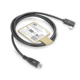 ACT AC7408 | USB 3.2 Gen 2 Kabel | USB-C (recht) naar USB-C (haaks links/rechts) | 60W | 10Gbps | 3m | Zwart
