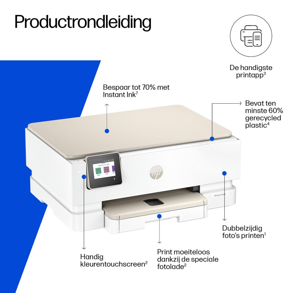 HP ENVY Photo 7230 | Draadloze All-in-One Kleurenprinter | WiFi | Dubbelzijdig Printen
