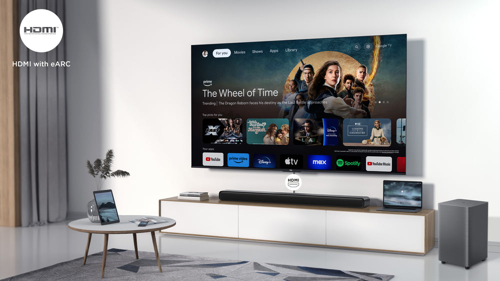 TCL S55HE Titanium Soundbar | 2.1-kanaals | Zwart