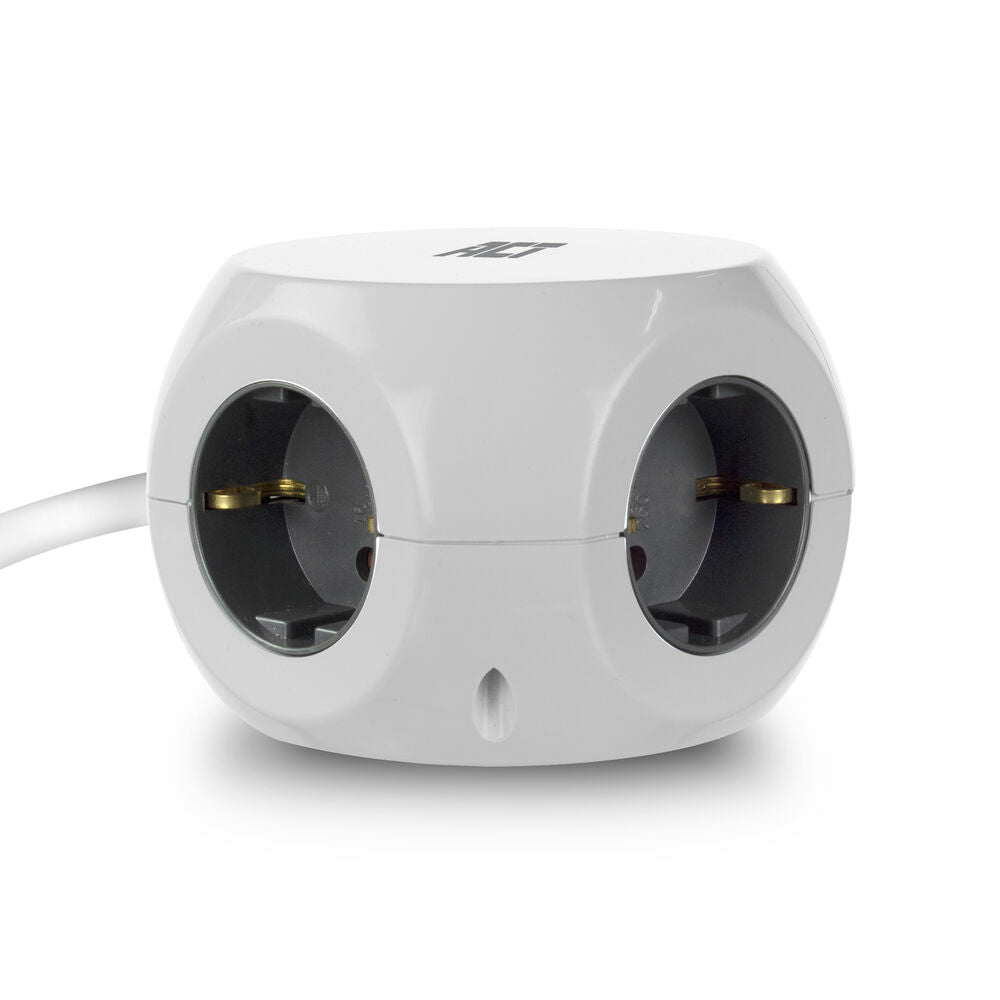ACT Stekkerdoos Kubus | 3 Stopcontacten | USB-A & USB-C | 30W | 1,5 m | Wit