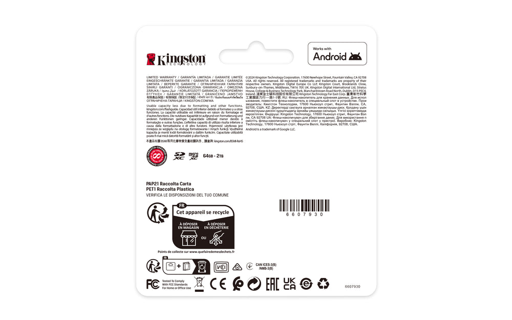 Kingston Technology microSDXC 256GB | Canvas Select Plus Gen3 | 150MB/s | A1 | + Adapter