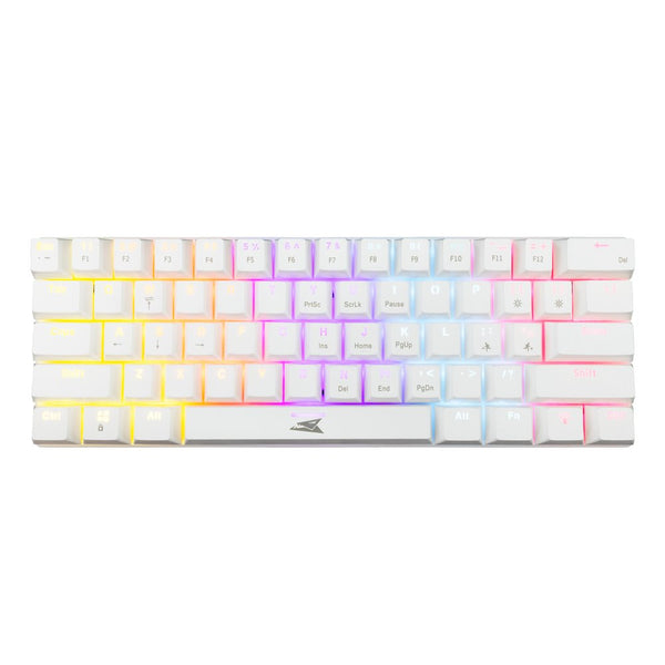 Baracuda DOLPHIN RGB 60% | Bedraad Gaming Toetsenbord | Red Switches | Anti-Ghosting | QWERTY | Wit