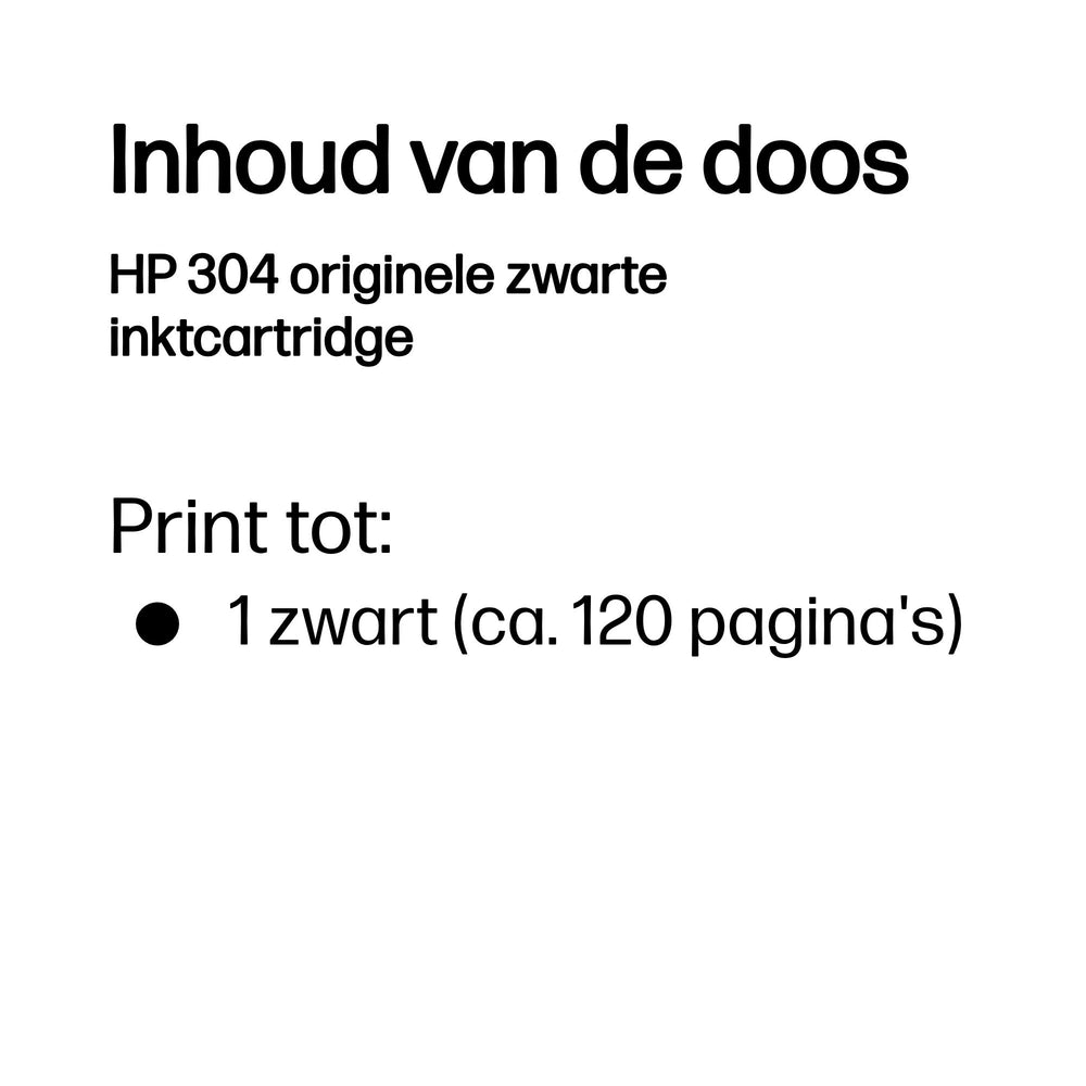 HP 304 | Originele Zwarte Inktcartridge