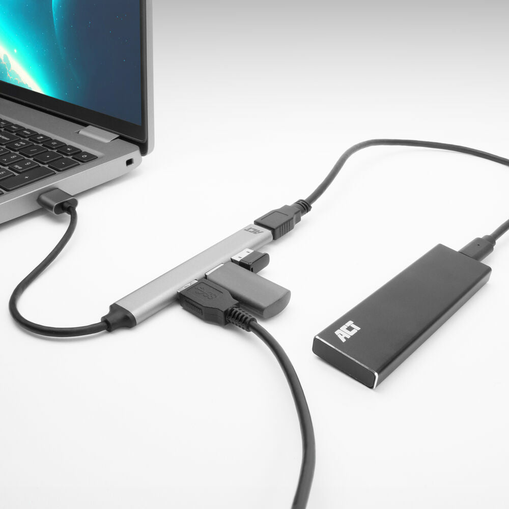 ACT AC6325 | USB 3.2 Gen 1 Interface Hub | Type-A | 5 Gbps | Grijs