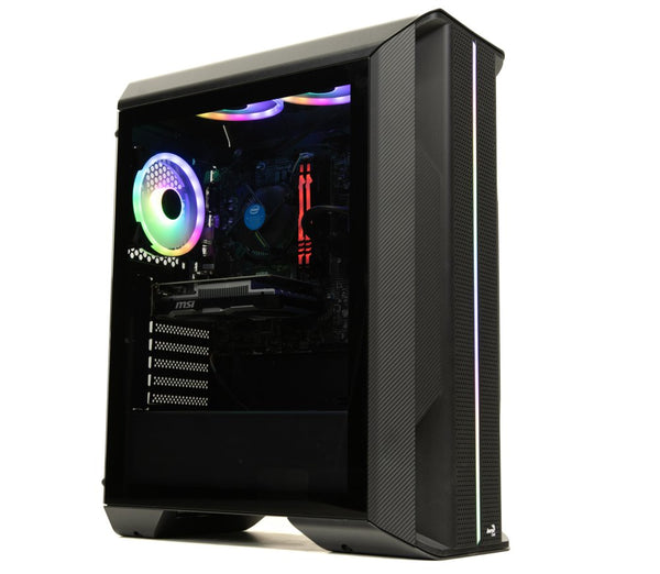 Budget Gaming Desktop, Intel Core i5-10400, 16GB RAM, 1TB SSD, GeForce GTX 1650, Windows 11 Professional — vooraanzicht